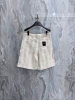 Fendi Wide Vertical Stripe Five-Pocket Denim Style Casual Shorts - Image 2