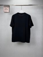Berluti Solid Black Crew Neck Minimalist Black Label Patch Short Sleeve T-Shirt - Image 2