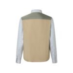 Louis Vuitton Vertical Stripe Long‑Sleeve Button‑Up Shirt Contrast Shoulder Panel Design - Image 3
