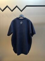Louis Vuitton Navy Blue Knit Short‑Sleeve T‑Shirt Forest Horse Scene Graphic With All‑Over Symbol Prints - Image 2