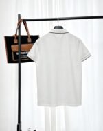 Lacoste White Short‑Sleeve Polo Shirt Green Contrast‑Trim Chest Pocket Small Embroidered Logo Top - Image 2