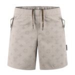 Louis Vuitton Light Taupe Perforated Monogram‑Pattern Shorts Checkerboard Drawstring Casual Beach Short Pants