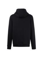 Burberry Solid‑Black Full‑Zip Hoodie Vintage Plaid‑Lined Hood Tone‑On‑Tone Letter Embroidery Jacket - Image 2