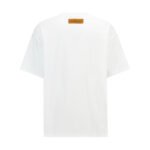 Louis Vuitton White Crew‑Neck T‑Shirt Tone‑On‑Tone Embossed Logo Relaxed Short‑Sleeve Top - Image 2