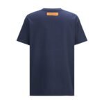 Louis Vuitton Navy Crew‑Neck T‑Shirt Tone‑On‑Tone Embossed Logo Relaxed Short‑Sleeve Top - Image 2