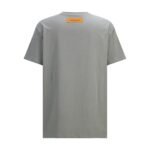 Louis Vuitton Gray Crew‑Neck T‑Shirt Tone‑On‑Tone Embossed Logo Relaxed Short‑Sleeve Top - Image 2
