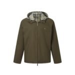 Burberry Men's Reversible Check Cotton Hooded Jacket