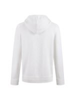 Louis Vuitton White Knit Hooded Sweater Leather‑tip Drawstring Small Chest Emblem Pullover - Image 2