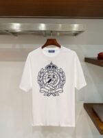 Polo Ralph‑Lauren Men's Coconut Island Anchor Print Crew‑Neck T‑Shirt Vintage Short‑Sleeve Cotton Tee White