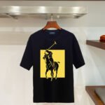 Polo Ralph Lauren Men's Square Pony Rider Graphic Print Crew‑Neck T‑Shirt Polo In Black