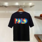 Polo Ralph Lauren Men's Retro Multicolor Layered Polo Letter Print Crew‑Neck T‑Shirt Polo In Black