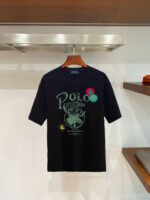 Polo Ralph Lauren Men's Vintage Elk‑Head Outdoor Badge Print Crew‑Neck T‑Shirt In Black