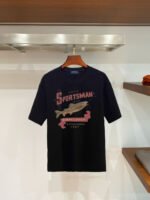Ralph Lauren Vintage Sportsman Trout Fish Graphic T‑Shirt In Black