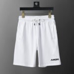 AMIRI Men Letter Logo Short‑Sleeve T‑Shirt & Drawstring Shorts Set White Tracksuit Outfit - Image 6