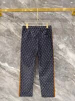 Gucci Men All‑Over Monogram Print Tan Spliced Badge Detail Zip‑Up Jacket & Drawstring Pants Outfit Set - Image 5