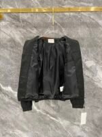 Gucci Men Black Tone‑on‑Tone Monogram Print Suede‑Look Contrast Collar Zip‑Up Jacket & Drawstring Pants Outfit Set - Image 4
