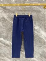 Gucci Men Navy Tone‑on‑Tone Monogram Jacquard Suede‑Look Contrast Collar Zip‑Up Jacket & Drawstring Pants  Outfit Set - Image 4