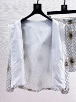 Gucci Men White All‑Over Monogram Print Hooded Zip‑Up Jacket & Drawstring Shorts 2pcs Set - Image 3