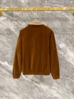 Gucci Men Velvet Tracksuit Set GG Monogram Patchwork Zip‑Up Collar Jacket + Drawstring Sweatpants 2pcs Outfit - Image 3