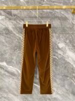 Gucci Men Velvet Tracksuit Set GG Monogram Patchwork Zip‑Up Collar Jacket + Drawstring Sweatpants 2pcs Outfit - Image 6