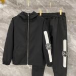 Gucci Men Windbreaker Tracksuit Set Hooded Zip‑Up Jacket + Jogger Pants 2pcs Streetwear Outfit