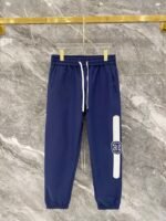 Gucci Men Windbreaker Tracksuit Set Hooded Zip‑Up Jacket + Jogger Pants 2pcs Set Sports Outfit Blue - Image 3