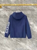 Gucci Men Windbreaker Tracksuit Set Hooded Zip‑Up Jacket + Jogger Pants 2pcs Set Sports Outfit Blue - Image 6