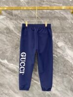 Gucci Men Windbreaker Tracksuit Set Hooded Zip‑Up Jacket + Jogger Pants 2pcs Set Sports Outfit Blue - Image 4