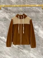 Gucci Men Velvet Tracksuit Set GG Monogram Hooded Zip‑Up Jacket Jogger Sweatpants 2pcs Outfit - Image 2