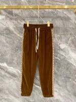 Gucci Men Velvet Tracksuit Set GG Monogram Hooded Zip‑Up Jacket Jogger Sweatpants 2pcs Outfit - Image 3