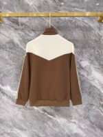 Gucci Men Knit Tracksuit Set Color‑Block Stand Collar Zip‑Up Jacket Straight‑Leg Sweatpants 2pcs Outfit - Image 4