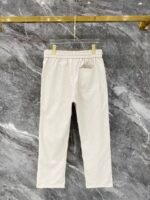 Gucci Men Woven Tracksuit Set Embossed Monogram Collared Zip‑Up Jacket + Straight‑Leg Pants 2pcs Off‑White Outfit - Image 5