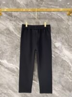 Gucci Men Knit Tracksuit Set Monogram Trim Hooded Zip‑Up Jacket Straight‑Leg Sweatpants 2pcs Black Outfit - Image 5