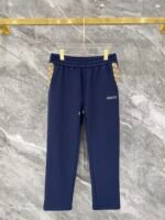 Gucci Men Knit Tracksuit Set Monogram Trim Hooded Zip‑Up Jacket Straight‑Leg Sweatpants 2pcs Navy Outfit - Image 3
