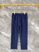 Gucci Men Knit Tracksuit Set Monogram Trim Hooded Zip‑Up Jacket Straight‑Leg Sweatpants 2pcs Navy Outfit - Image 5