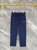 Gucci Men Knit Tracksuit Set Monogram Collar Zip‑Up Jacket Straight‑Leg Sweatpants 2pcs Navy Outfit - Image 3