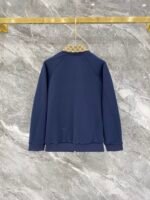 Gucci Men Knit Tracksuit Set Monogram Collar Zip‑Up Jacket Straight‑Leg Sweatpants 2pcs Navy Outfit - Image 4