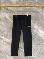 Gucci Men Knit Tracksuit Set Monogram Collar Zip‑Up Jacket Straight‑Leg Sweatpants 2pcs Black Outfit - Image 3