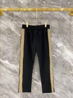 Gucci Men Knit Tracksuit Set Monogram Collar Zip‑Up Jacket Straight‑Leg Sweatpants 2pcs Black Outfit - Image 5
