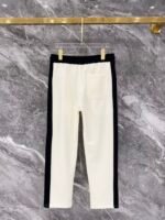 Gucci Men Knit Tracksuit Set Color‑Block Collar Zip‑Up Jacket Straight‑Leg Sweatpants 2pcs Off‑White‑Black Outfit - Image 5