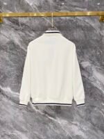 Gucci Men Interlocking G Embroidery Lapel Zip‑Up Tracksuit 2pcs Set Off‑White Navy Outfit - Image 4