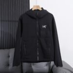 Arc'Teryx Softshell Hooded Jacket Windproof Water‑Resistant Full Zip Outdoor Hiking Casual Coat - Image 3