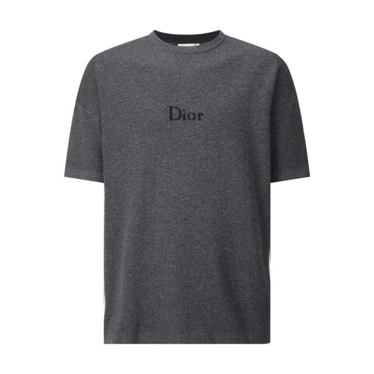 Dior Oblique Jacquard Short Sleeve Luxury Cotton Casual T-Shirt