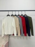 Polo Ralph Lauren Zip‑Up Stand Collar Knit Jacket Pony Embroidered Pique Sweater Cardigan - Image 2
