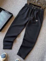 Prada Triangle‑Logo Drawstring Jogger Pants Elastic Waist Tapered Sweatpants - Image 3