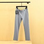 Prada Ice‑Silk Quick‑Dry Straight‑Leg Pants Triangle Logo Stretch Casual Trousers - Image 4