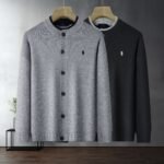 Polo Ralph Lauren Crew Neck Knit Cardigan Button Front Sweater with Pony Embroidery