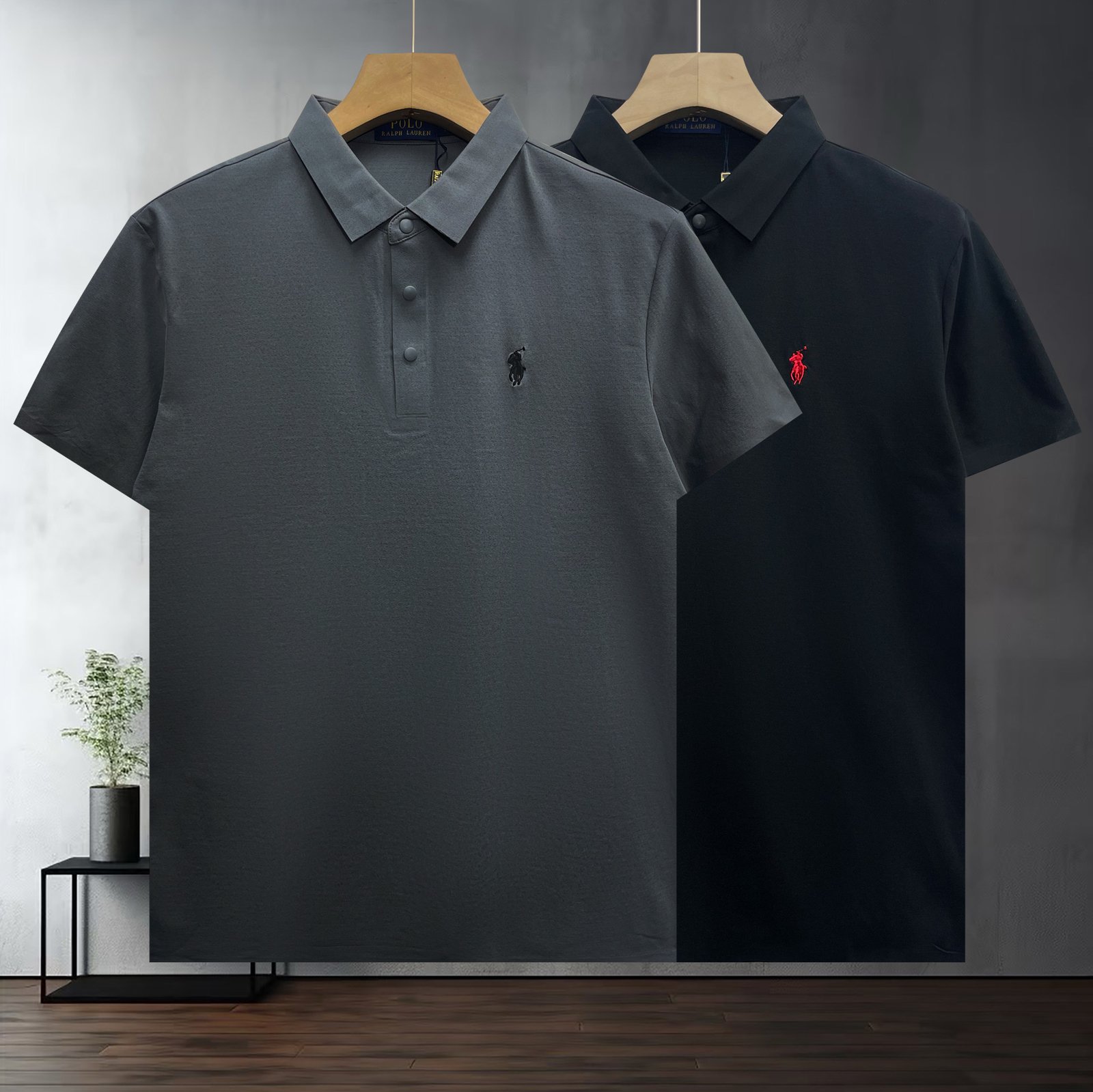26091501-PRL-28 Polo Ralph Lauren Short Sleeve Polo Shirt Classic Collared Tee with Pony Embroidery - Image 1