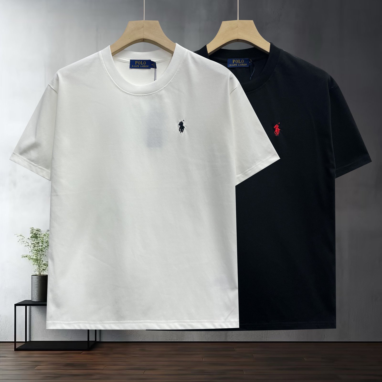 26091501-PRL-37 Polo Ralph Lauren Crew Neck Short Sleeve T Shirt Pony Embroidery Cotton Casual Summer Tee - Image 1