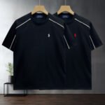 Polo Ralph Lauren Crew Neck Short Sleeve T Shirt Contrast Piping Pony Embroidery Sporty Tee